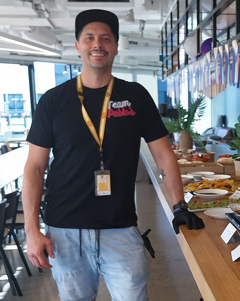 David Michaels, founder of SendOrder, at a catering service