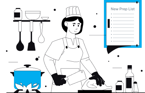 kitchen staff is busy for preparing orders